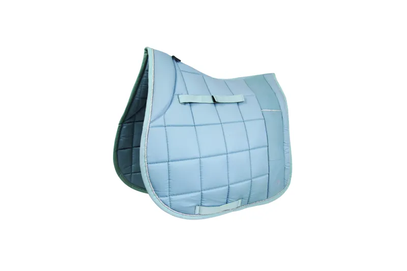 Hy Equestrian Synergy Saddle Pad in Aqua and Silver-1
